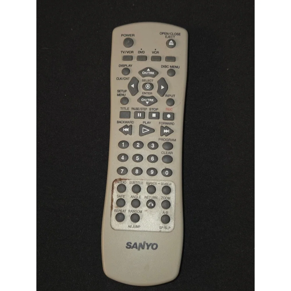 Sanyo‎ N108A DVD/VCR Remote Control DVW-7100 DVW-7000 DVW-6100 DVW-6000 DVW-5000